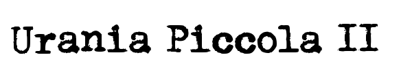Urania Piccola II font