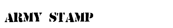 Army Stamp font