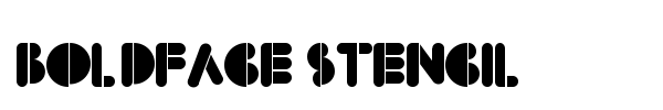BoldFace Stencil font preview
