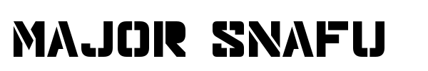 Major Snafu font