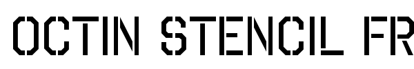 Octin Stencil Free font