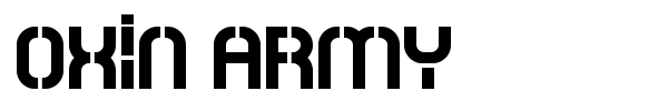 Oxin Army font