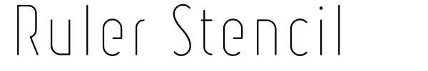 Ruler Stencil font