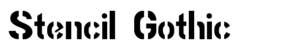 Stencil Gothic font