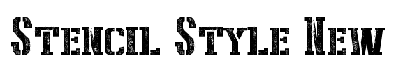 Stencil Style New font