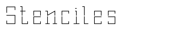 Stenciles font