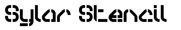 Sylar Stencil font