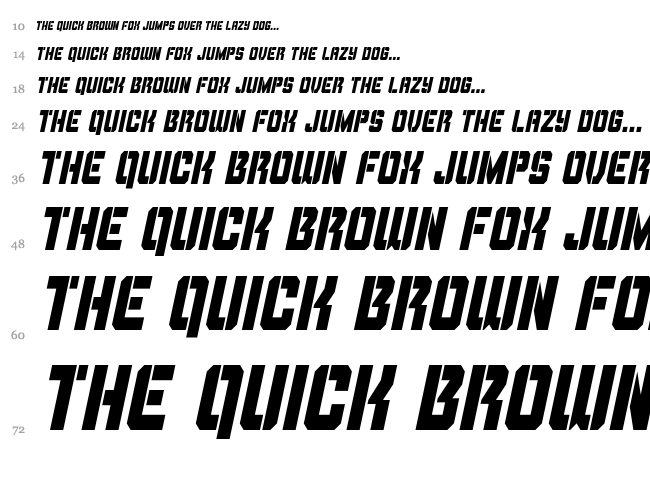 Thunder Trooper font waterfall