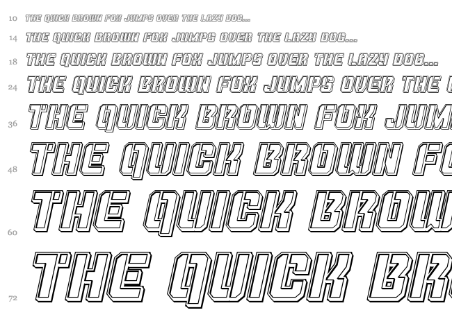 Thunder Trooper font waterfall