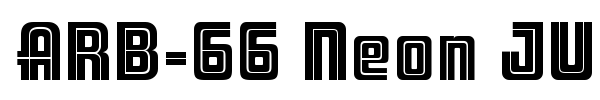 ARB-66 Neon JUN-37 font