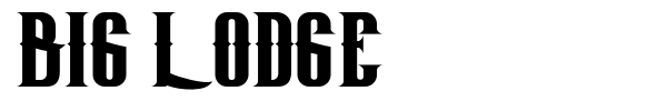 Big Lodge font preview