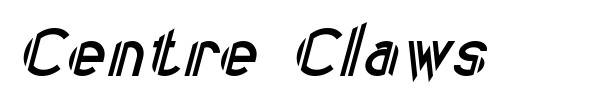 Centre Claws font