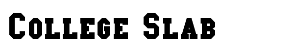 College Slab font preview
