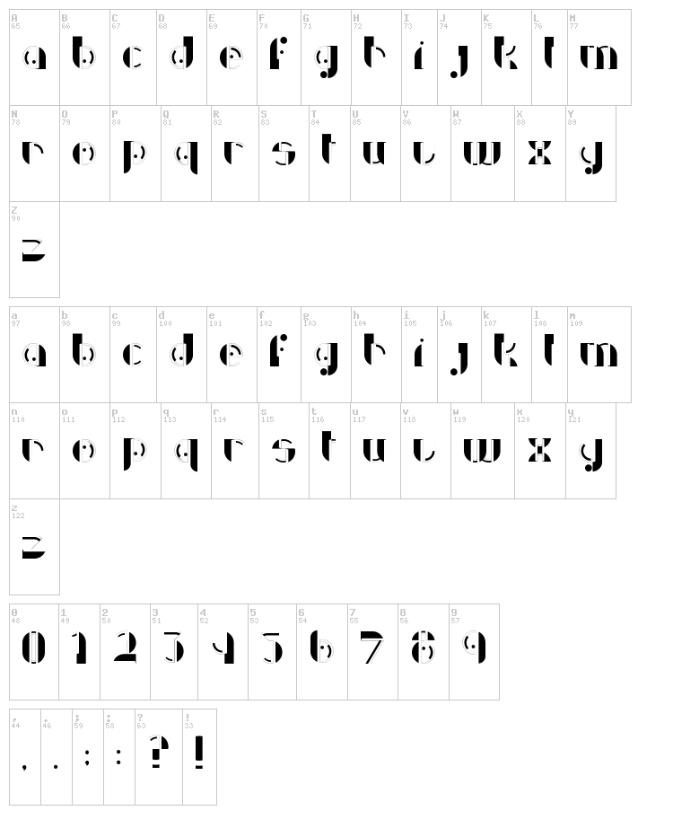 Discoverie font map