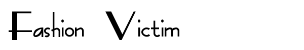 Fashion Victim font preview