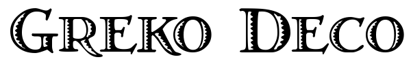 Greko Deco font preview