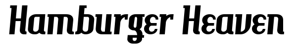 Hamburger Heaven font preview