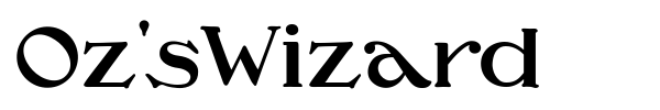 Oz'sWizard font preview