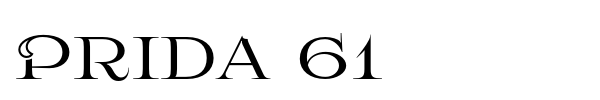 Prida 61 font