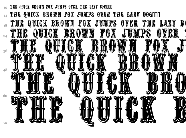 Quentin Caps font waterfall