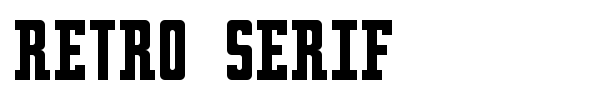 Retro serif font