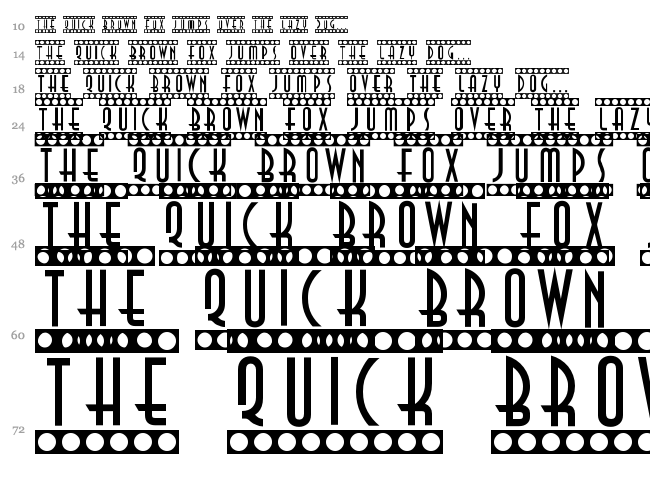 Showtime font waterfall
