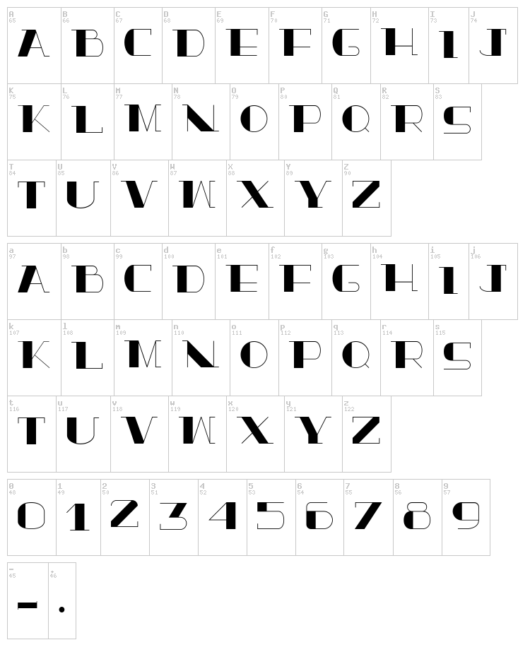 True Love font map