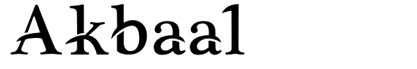 Akbaal font