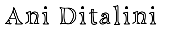 Ani Ditalini font preview
