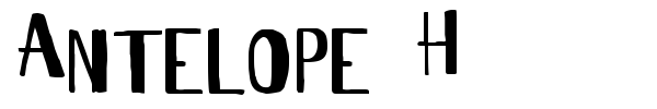 Antelope H font