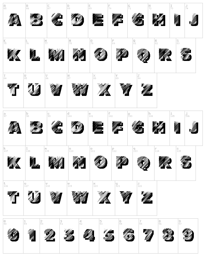 Anthracite font map