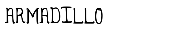 Armadillo font preview
