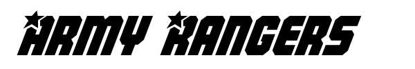 Army Rangers font preview