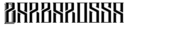 Barbarossa font preview