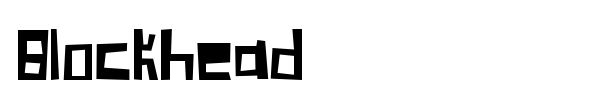 Blockhead font