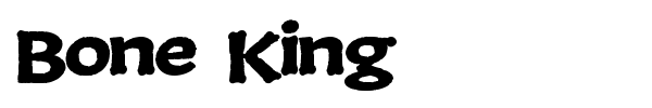 Bone King font preview