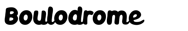 Boulodrome font preview
