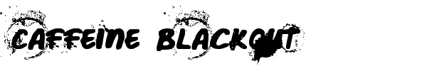 Caffeine Blackout font preview