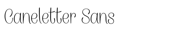 Caneletter Sans font preview