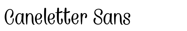 Caneletter Sans font preview