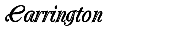 Carrington font preview