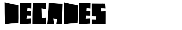 Decades font