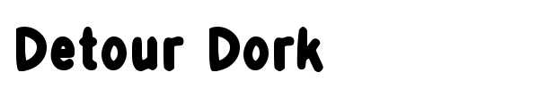 Detour Dork font preview