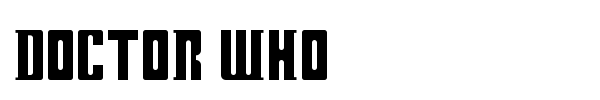Doctor Who font preview
