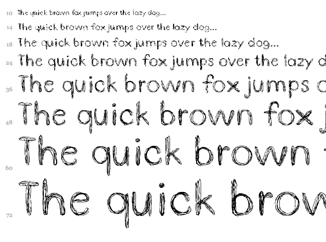 Doodle Pen Limited font waterfall