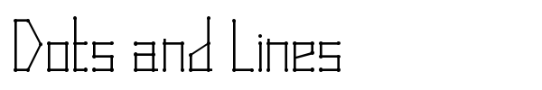 Dots and Lines font