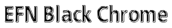 EFN Black Chrome font