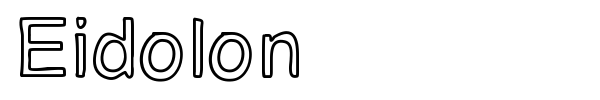 Eidolon font preview