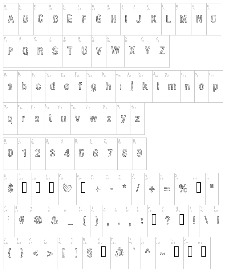 Elliot font map