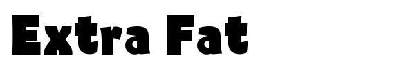 Extra Fat font